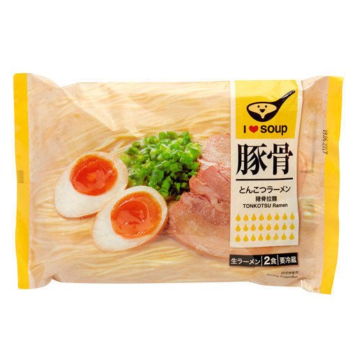 <transcy>NAMTIEN I LUV SOUP Porkbone
Soup Ramen Noodles (2/pack) 440g (Frozen -18℃)</transcy>